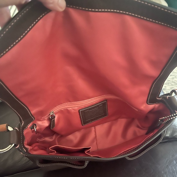 Coach Brown Genuine Leather Shoulder Bag - Picture 9 of 10